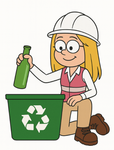 Personaje de cartoon sentado en el borde